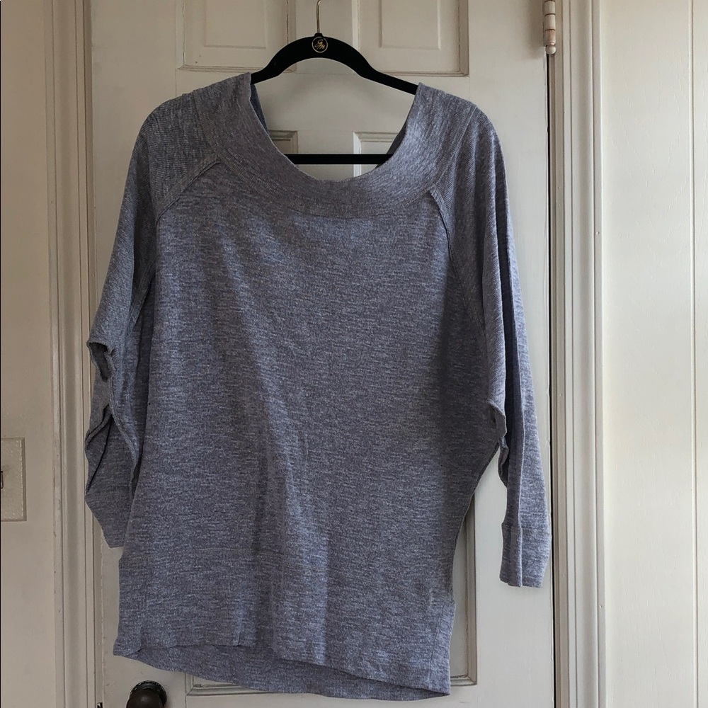 We The Free M+M Heather Gray Lightweight Knit Pullover